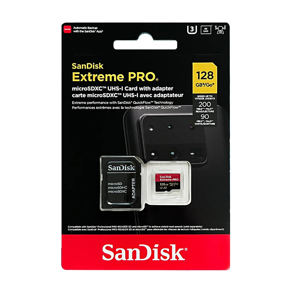 SanDisk Extreme PRO MicroSD Card 32GB–1TB 4K UHD U3 V30 MicroSD Memory Card PRIMED
