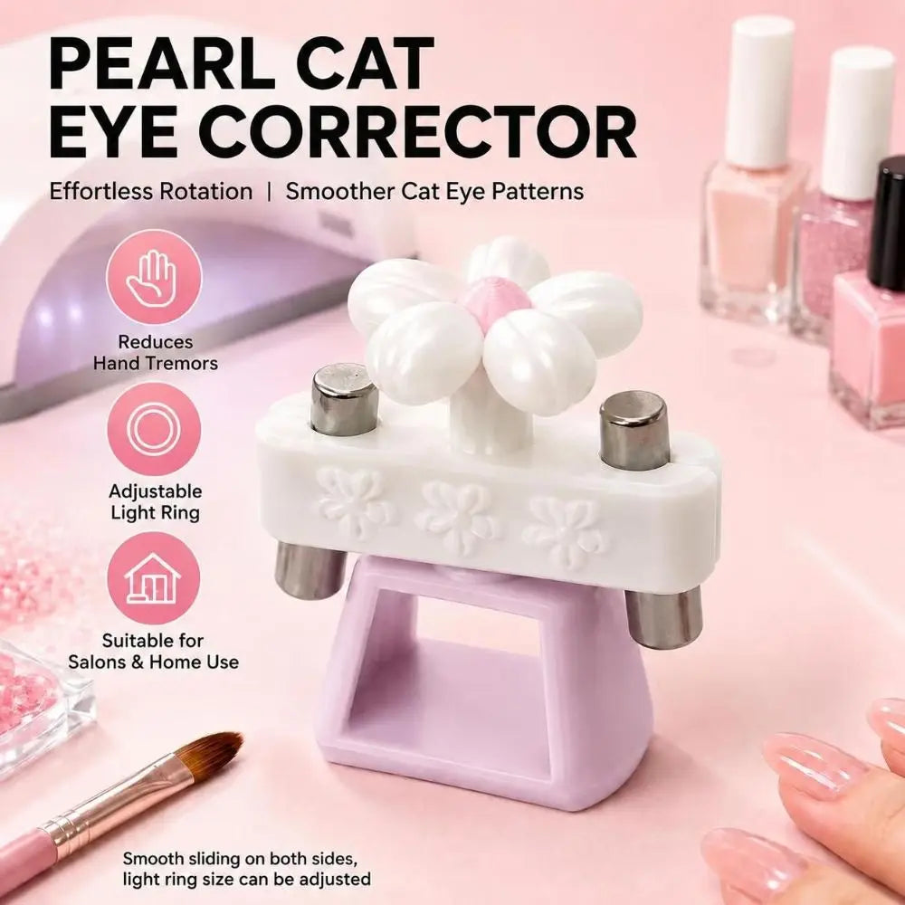 Rotatable Cat Eye Nail Art Magnet Tool – Flower DIY Design