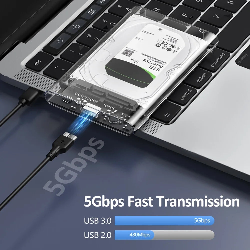 2.5" SATA HDD SSD Enclosure USB 3.0 & USB-C 5Gbps HDD SSD Enclosure PRIMED