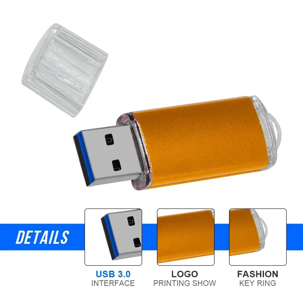 JASTER Metal USB 3.0 Flash Drive 8GB–128GB Custom Logo USB Flash Drive PRIMED