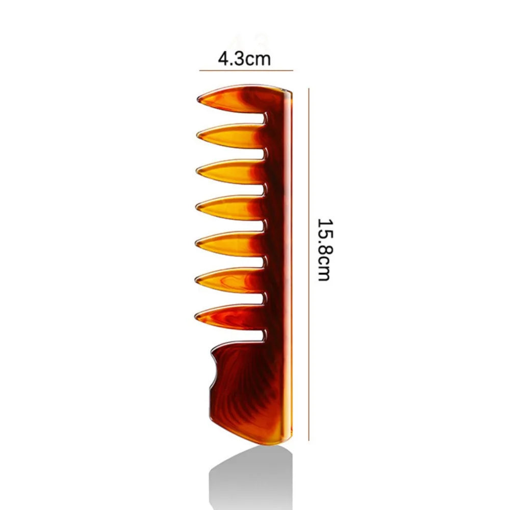 Wide Tooth Double-Sided Men's Barber Comb | Wood Hair Styling