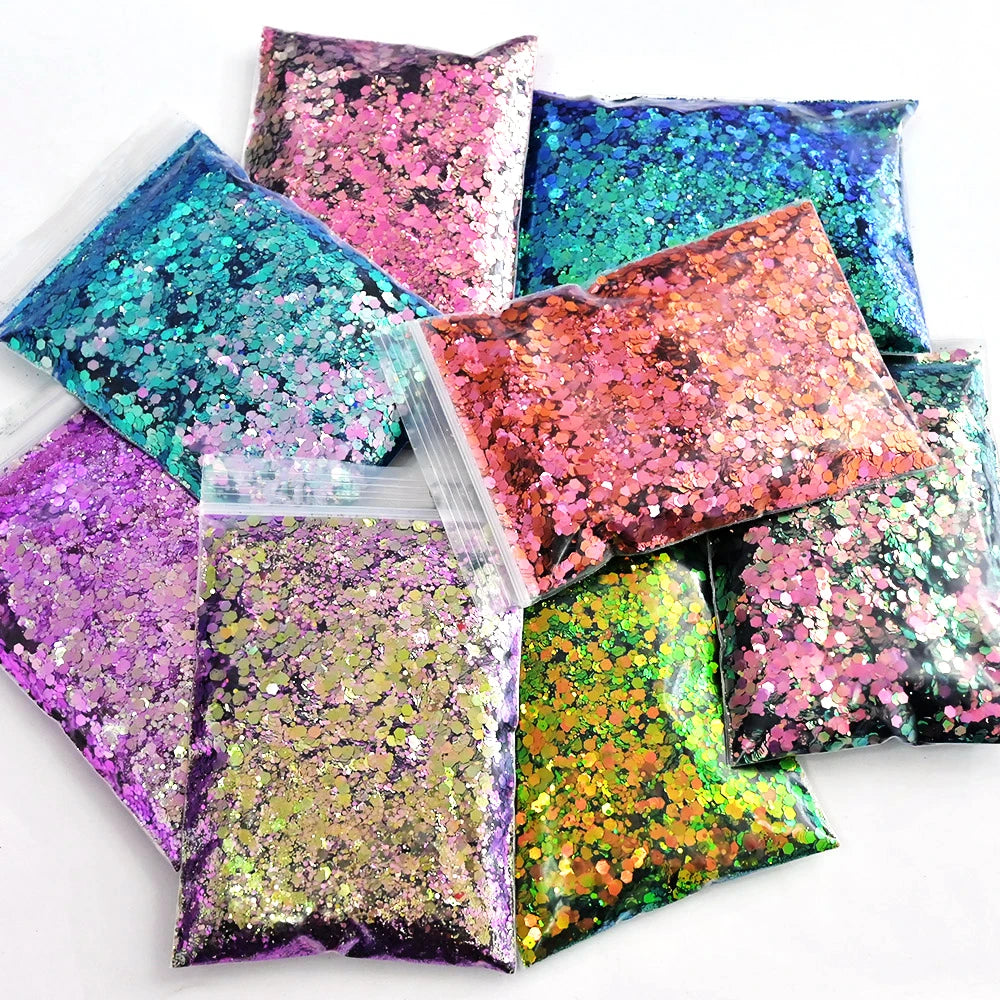 Mermaid Nail Art Glitter 50g – Chameleon Hexagon Sequins
