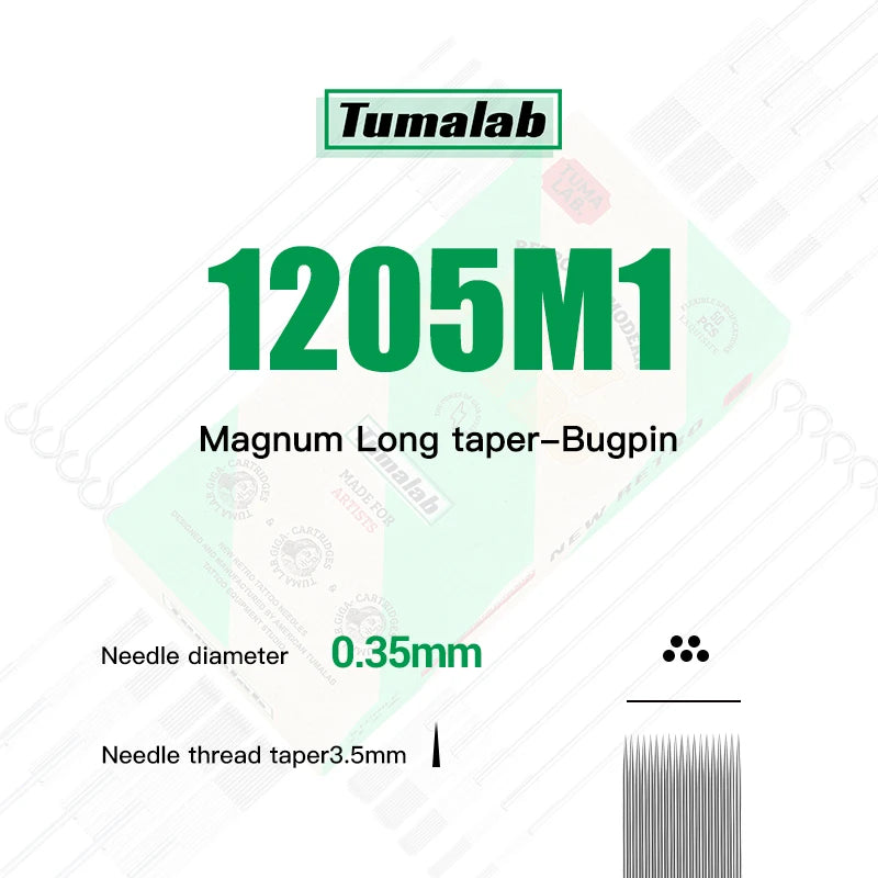 TUMAlab Sterile Disposable Round Magnum Tattoo Needles 50pk