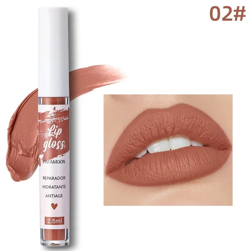 Fafamoon Rose Red Matte Liquid Lipstick – Waterproof Lip Glaze Matte Liquid Lipstick PRIMED 02
