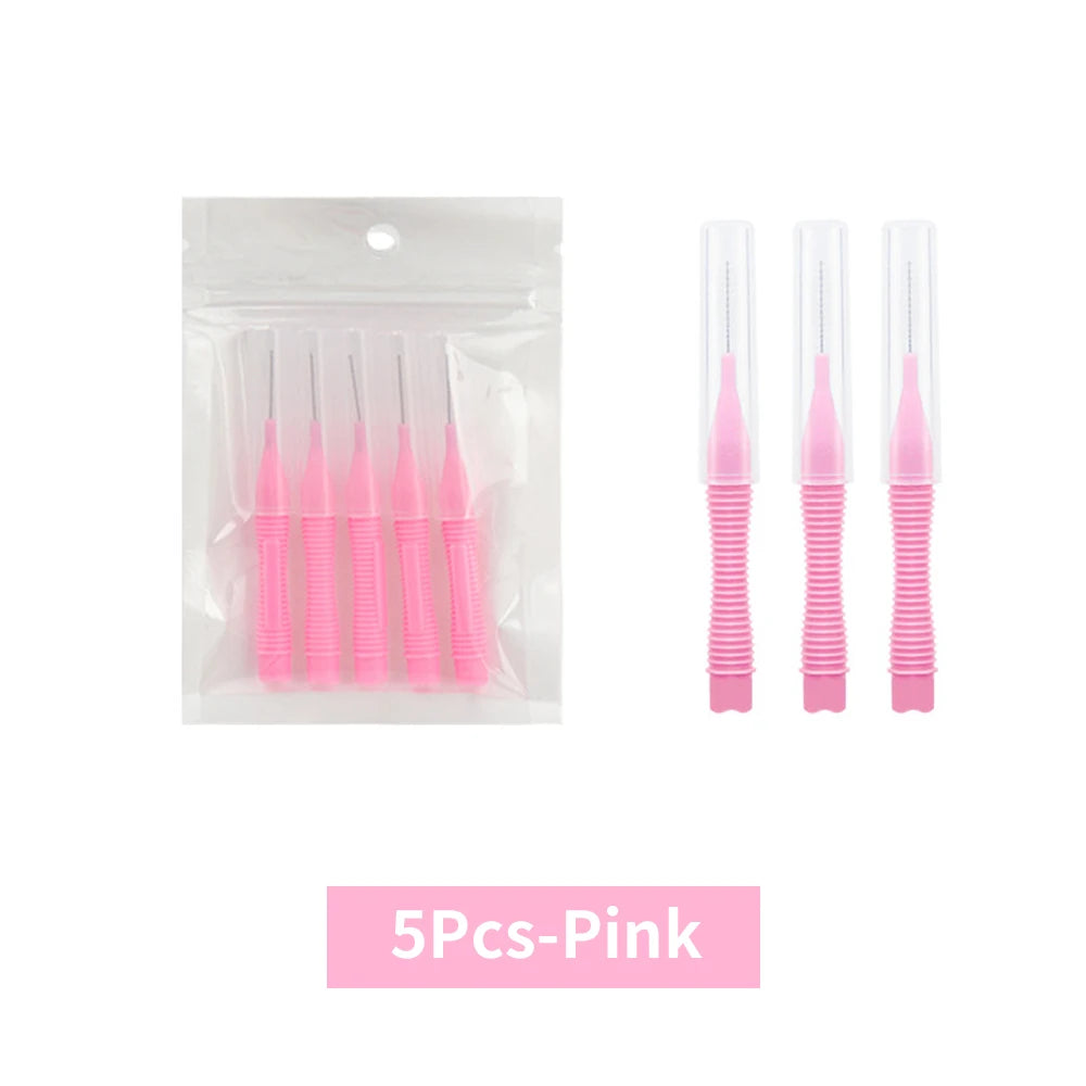 Mini Eyebrow & Eyelash Brushes | Lash Extension Tool 5/10 Pcs Eyelash Makeup Brush PRIMED 5pcs pink