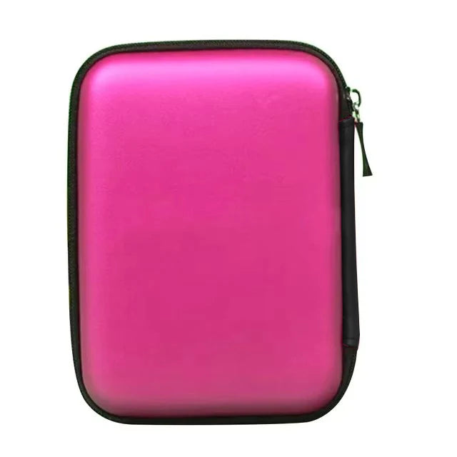 UTHAI 2.5" HDD Carrying Case – EVA Hard Drive Storage Bag HDD Carrying Case PRIMED T27-pink