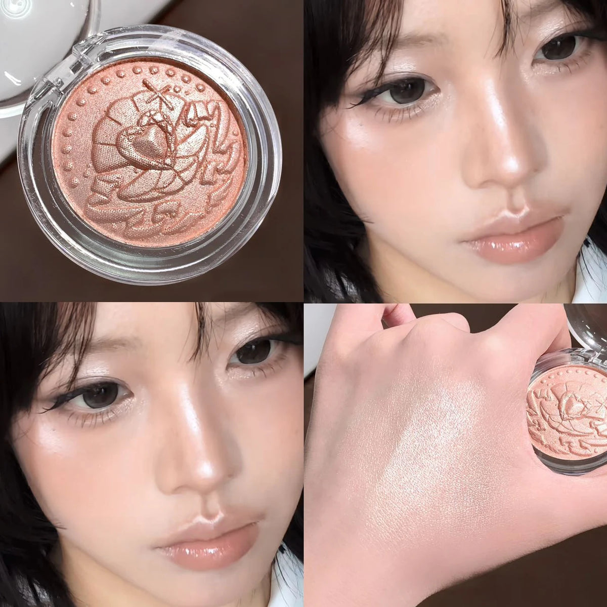 Shimmer Diamond 3-Color Highlighter Palette | Glitter Contour