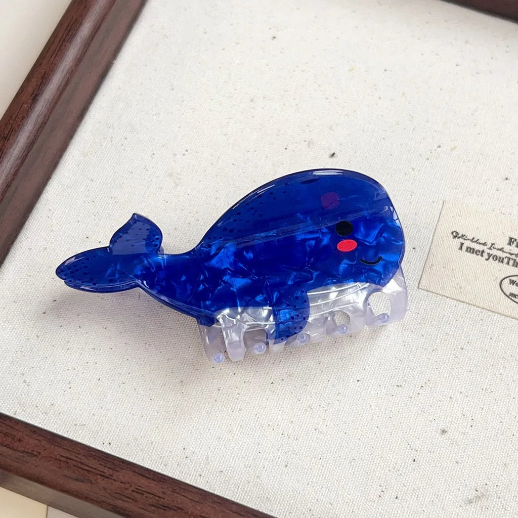 Ocean Animal Hair Claw Clips – Whale, Dolphin & Seal Hair Claw Clip PRIMED Dark Blue