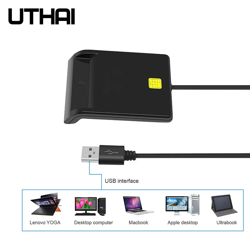 UTHAI USB Smart Card Reader IC/ID EMV ISO 7816 – XJF-607