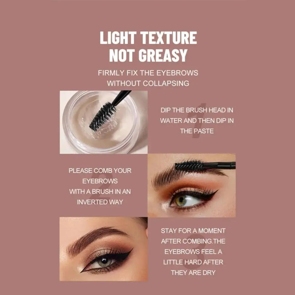 SAM SUGAR Waterproof Eyebrow Gel – Long-Lasting Brow Wax Eyebrow Styling Gel PRIMED