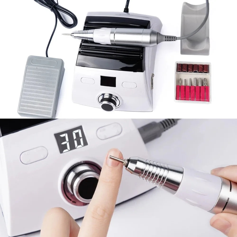 Professional Nail Drill Machine 35000RPM Electric Manicure Tool