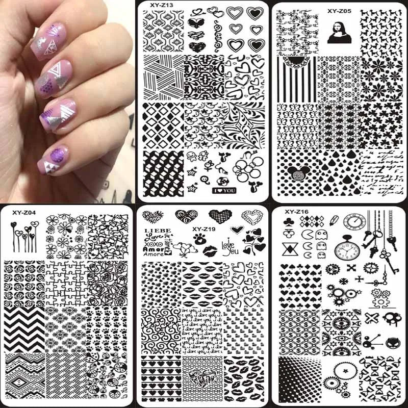 MAFANAILS Nail Art Stamping Plate – Multi-Design Stencil XY-Z Nail Stamping Plate PRIMED