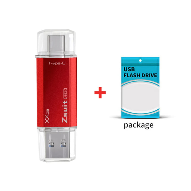 Z-Suit Metal OTG USB Flash Drive | Type-C & USB 2 in 1