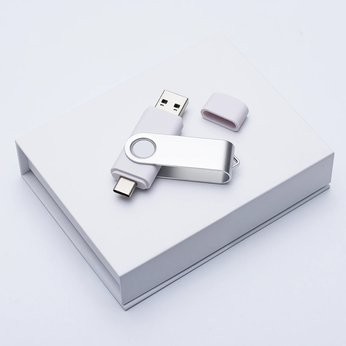 Custom Logo USB Flash Drive Type-C & USB 2.0 Gift Box USB Flash Drive PRIMED