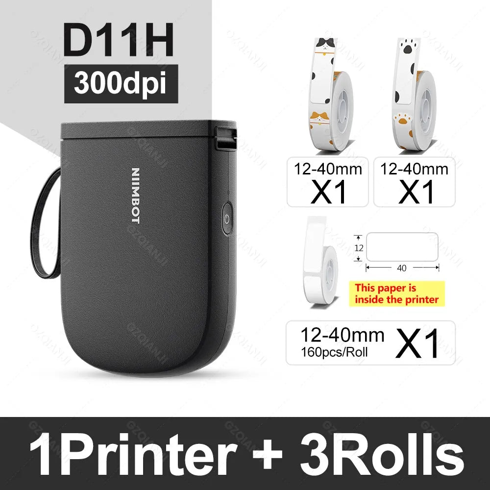Niimbot D11H 300DPI Bluetooth Portable Thermal Label Printer