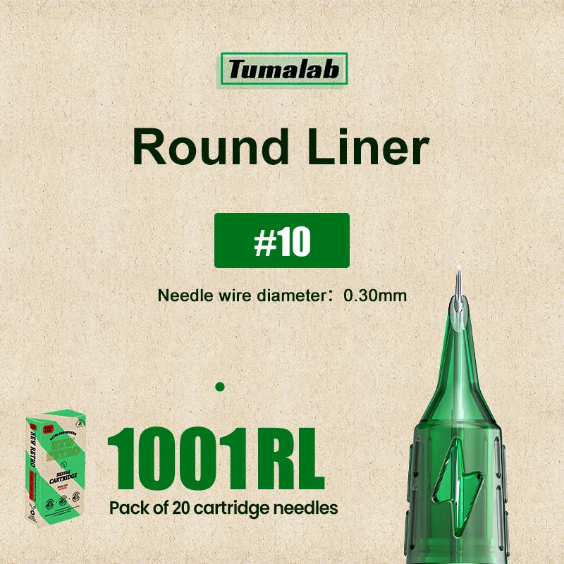 TUMAlab Tattoo Cartridge Needles 20PCS – Stainless Steel