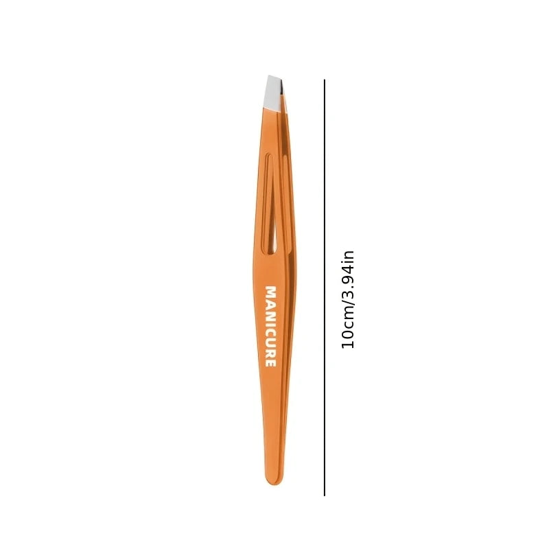 Stainless Steel Slant Tip Eyebrow Tweezers | Precision Grooming