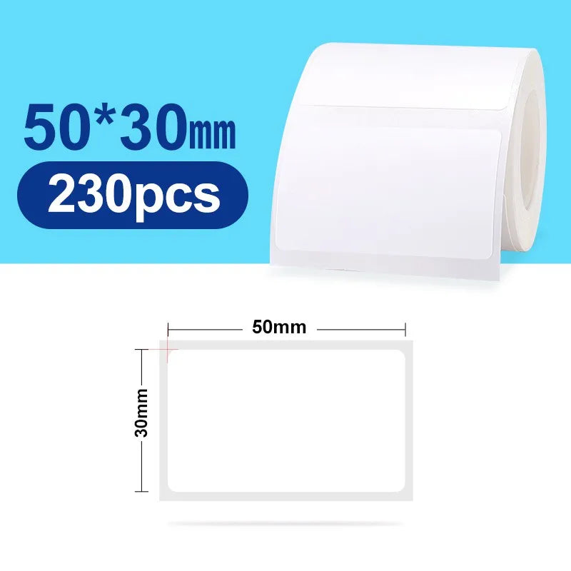 NiiMBOT Thermal Label Roll – Waterproof Round Stickers B1 B21 Thermal Label Roll PRIMED WH 50-30mm