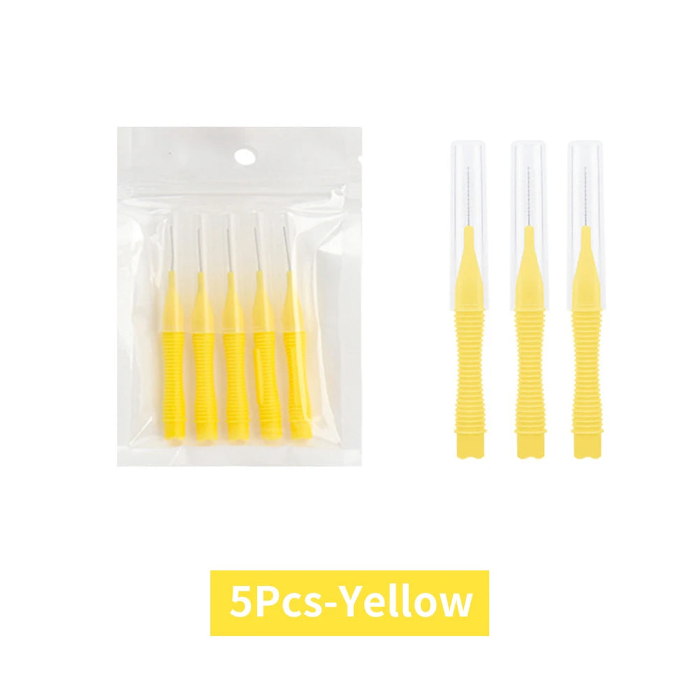 Mini Eyebrow & Eyelash Brushes | Lash Extension Tool 5/10 Pcs Eyelash Makeup Brush PRIMED 5pcs yellow