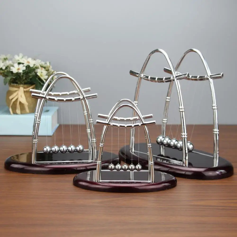 Newton's Cradle 5-Ball Pendulum Desk Toy | Office Decor Desk Pendulum Toy PRIMED