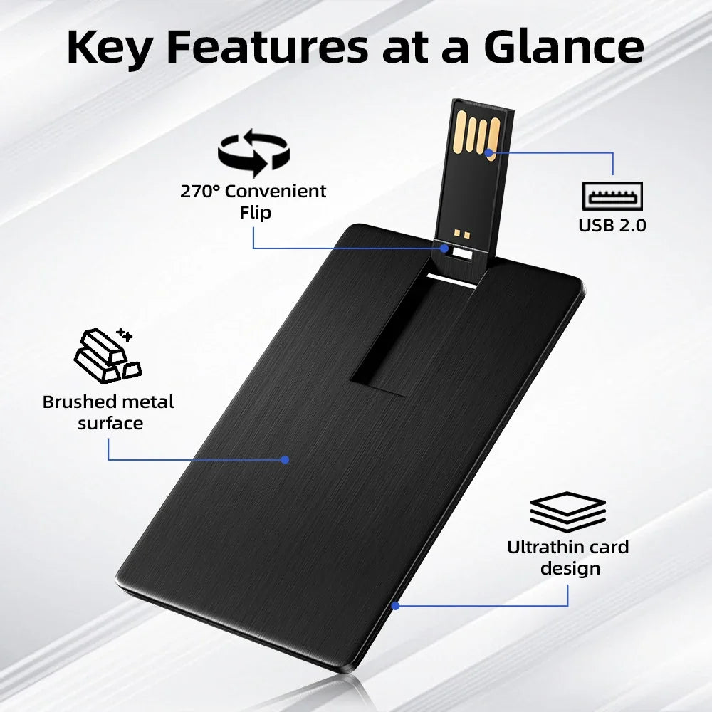 Custom Logo Mini Card USB Flash Drive 4GB–128GB Metal USB Flash Drive PRIMED