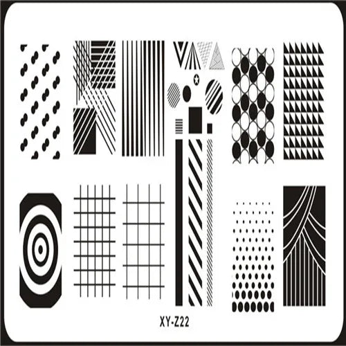 MAFANAILS Nail Art Stamping Plate – Multi-Design Stencil XY-Z Nail Stamping Plate PRIMED 22