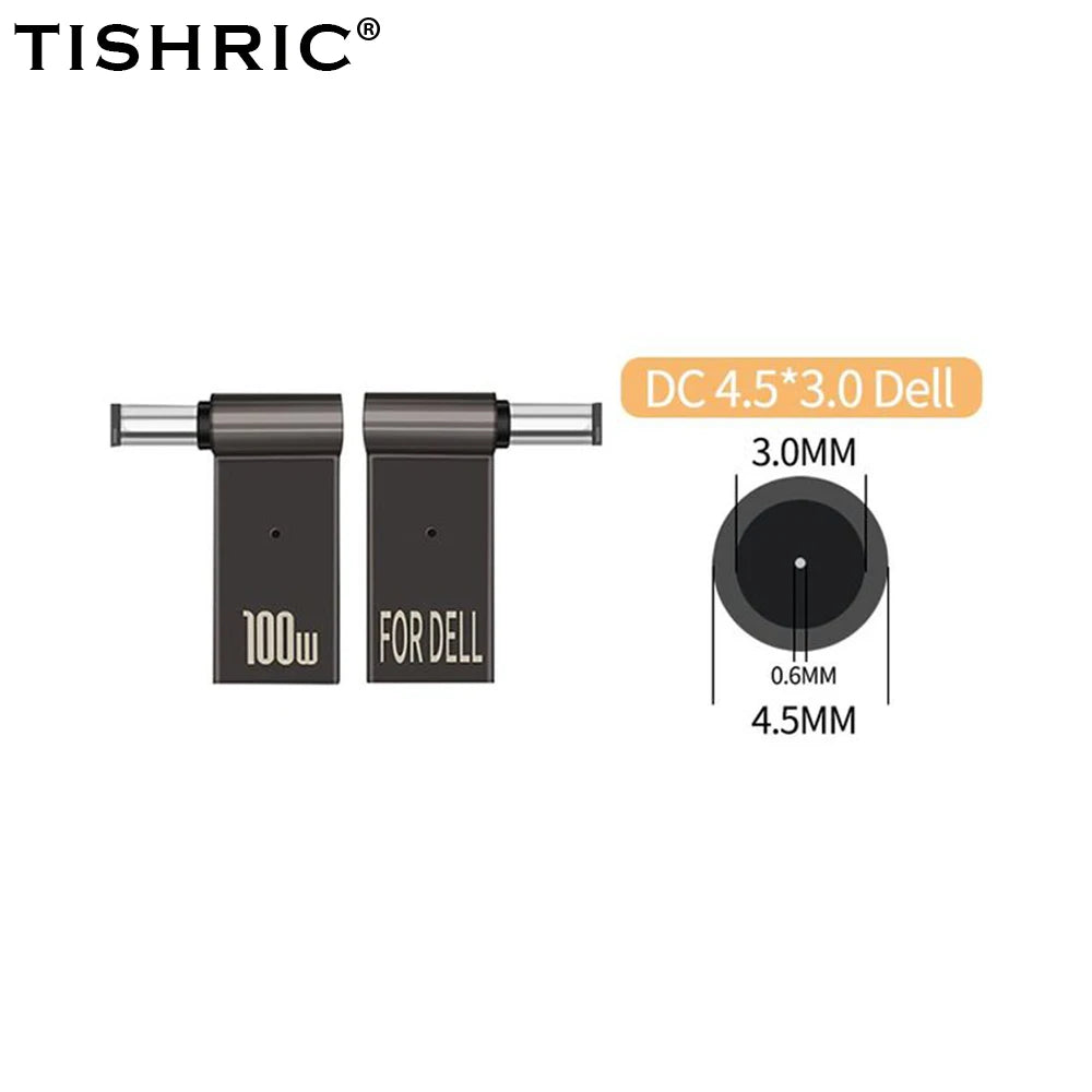 TISHRIC 100W USB-C to DC Laptop Power Adapter | Lenovo HP Dell