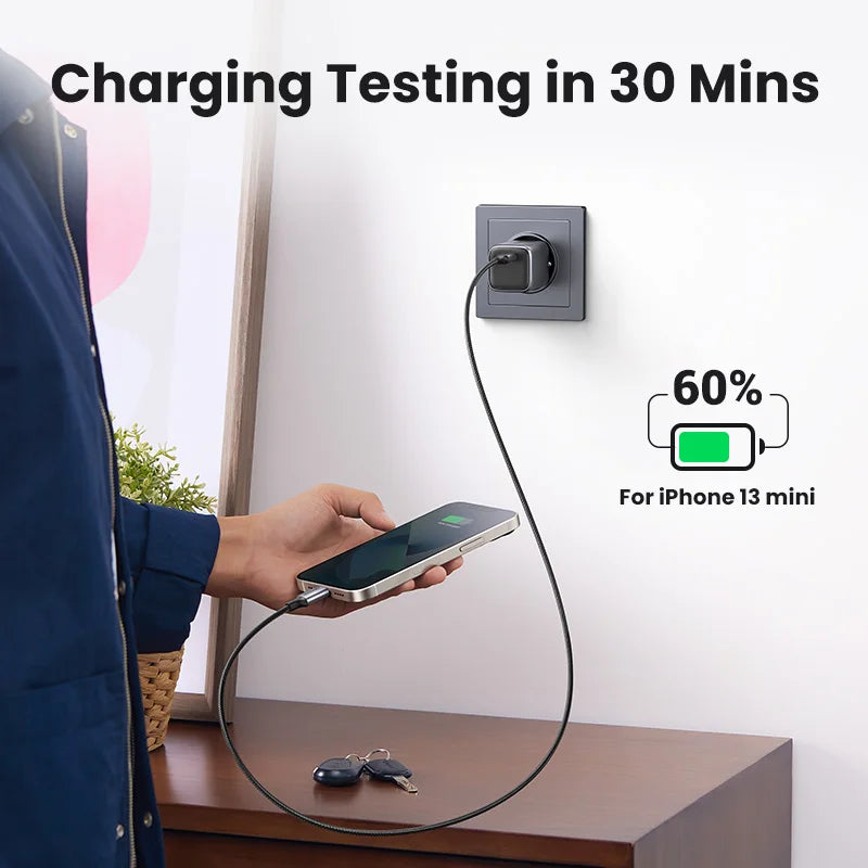 UGREEN Nexode 30W GaN USB-C Fast Charger | iPhone iPad Samsung GaN USB-C Charger PRIMED