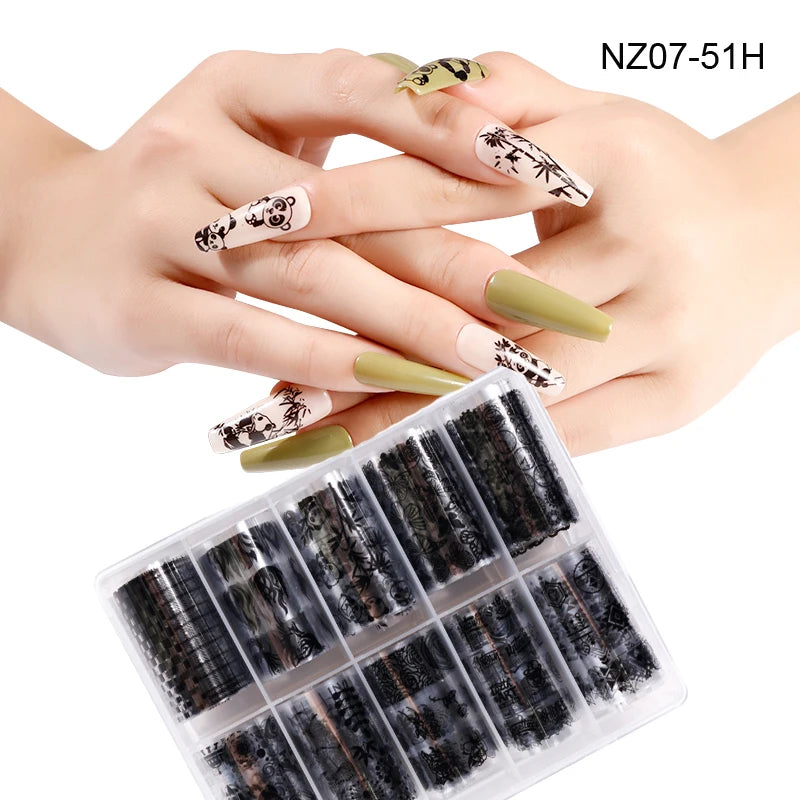 Galaxy Nail Transfer Foils – 10 Rolls, 105 Designs | DIY Nail Art