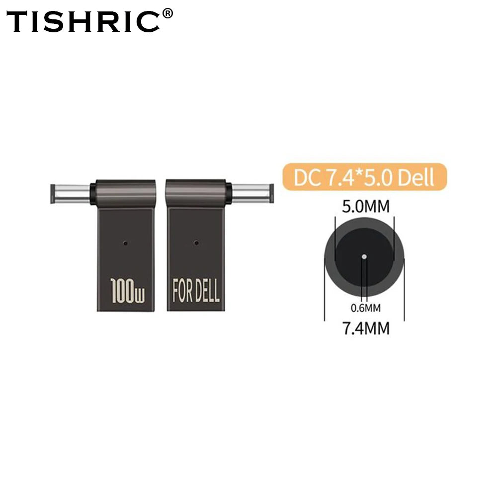 TISHRIC 100W USB-C to DC Laptop Power Adapter | Lenovo HP Dell