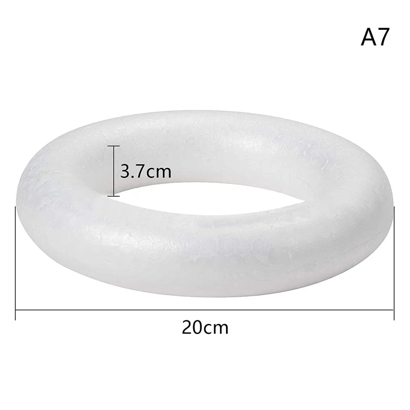 White Polystyrene Foam Wreath Ring – DIY Christmas Crafts