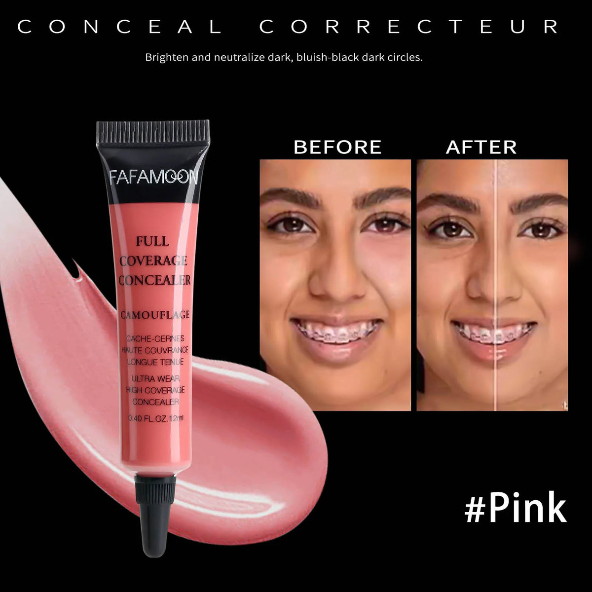 Fafamoon Waterproof Full Coverage Liquid Concealer Matte