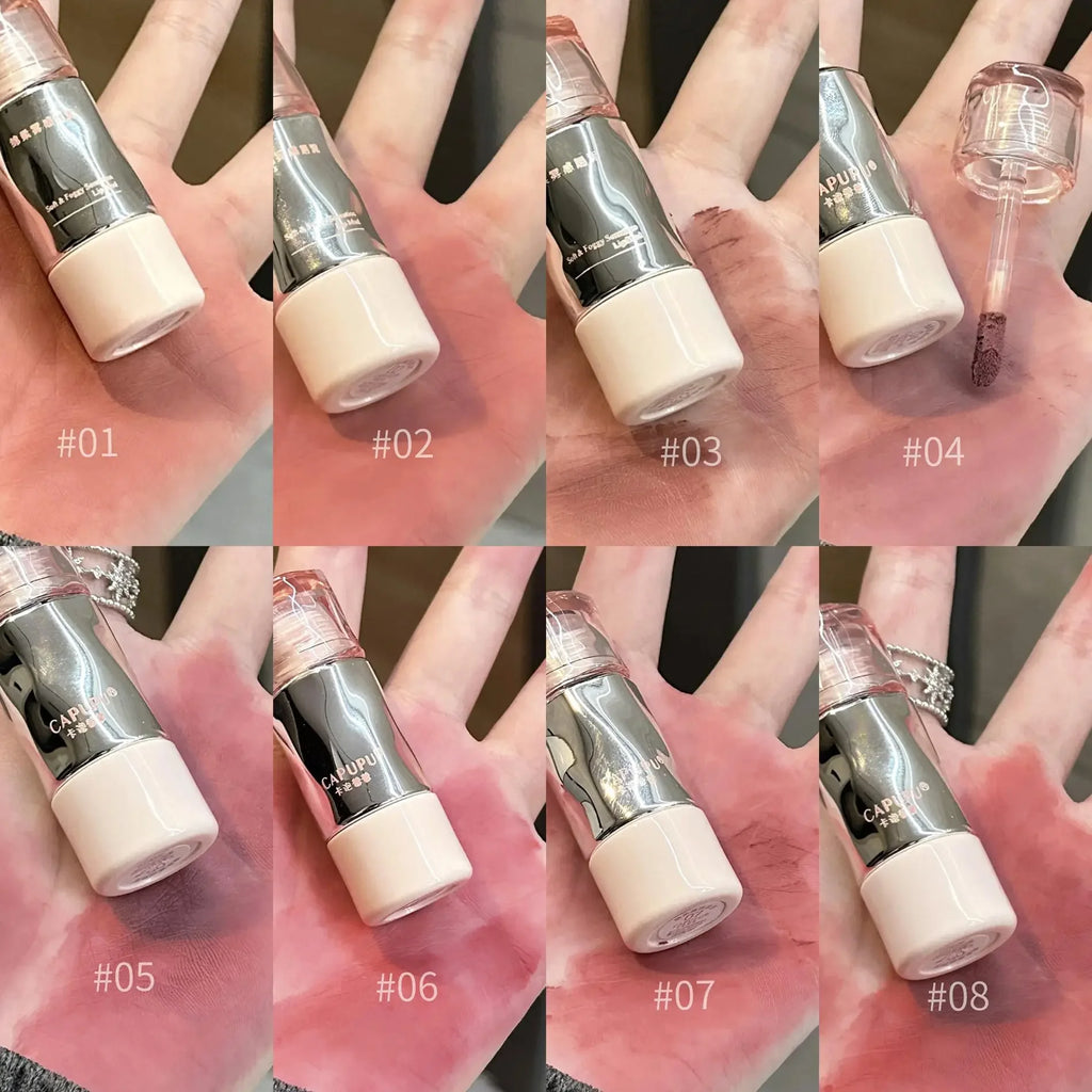 8-Color Matte Mousse Lip Gloss – Waterproof & Long-Lasting Matte Lip Gloss PRIMED