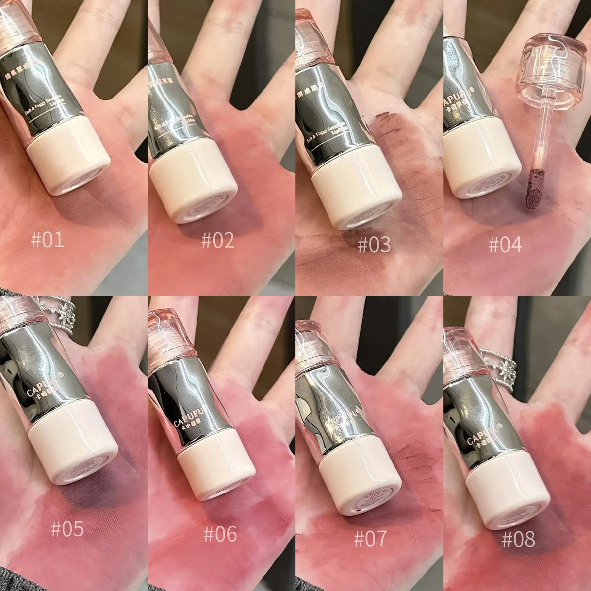 8-Color Matte Mousse Lip Gloss – Waterproof & Long-Lasting Matte Lip Gloss PRIMED
