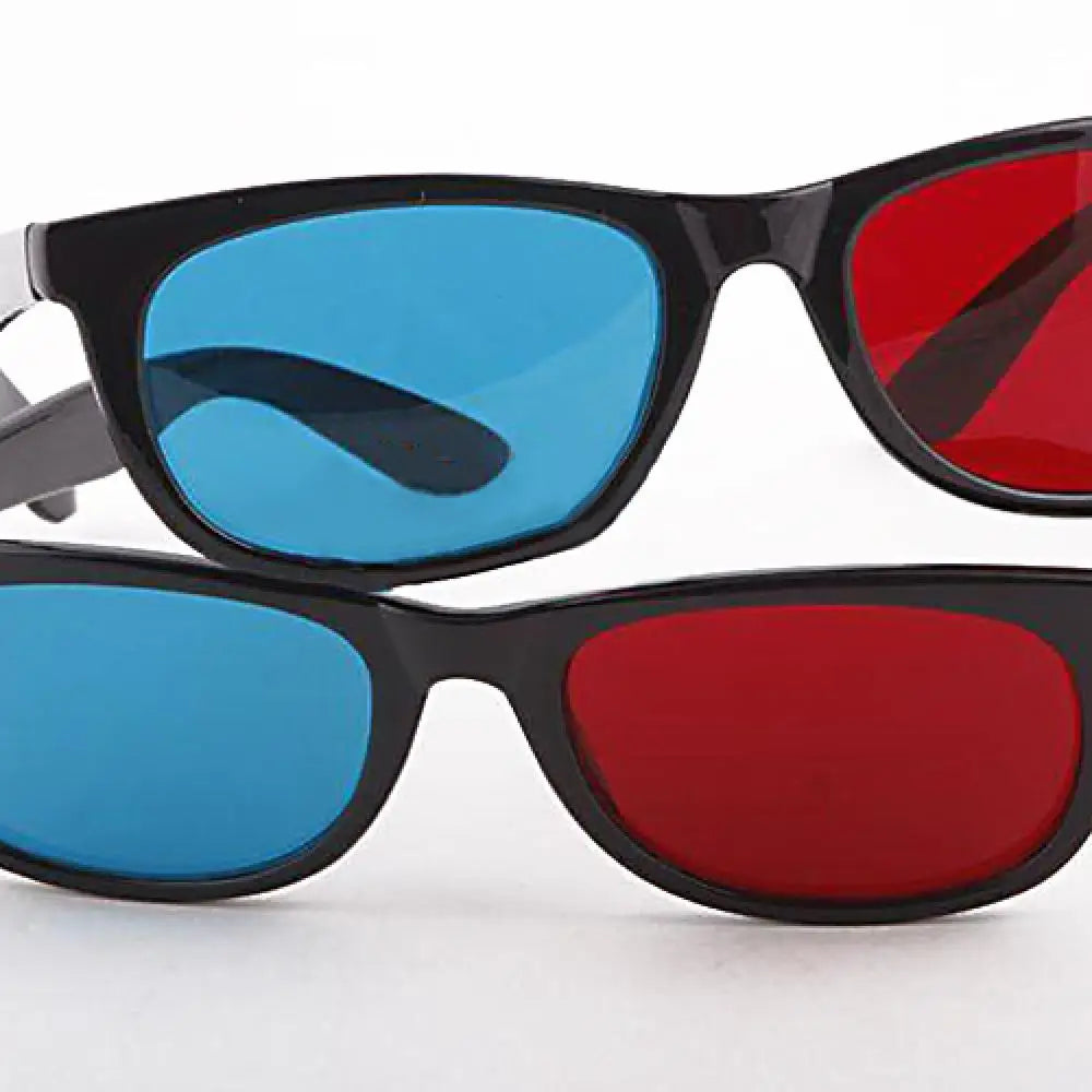 Red Blue Cyan Anaglyph 3D Glasses – Movies, Games & Comics Anaglyph 3D Glasses PRIMED