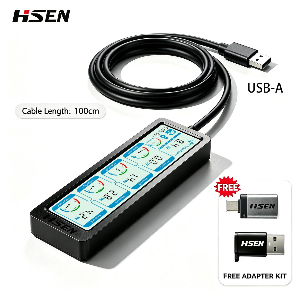 USB 3.0 Hub 4-Port USB-A Smart Display Slim – MacBook & PC