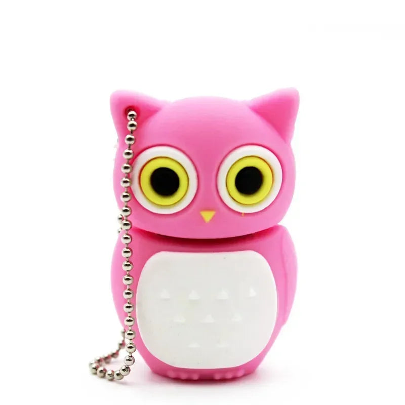 JASTER Cartoon Animal USB Flash Drive 8GB–64GB | Cute Gift USB Flash Drive PRIMED 4GB Pink owl CN