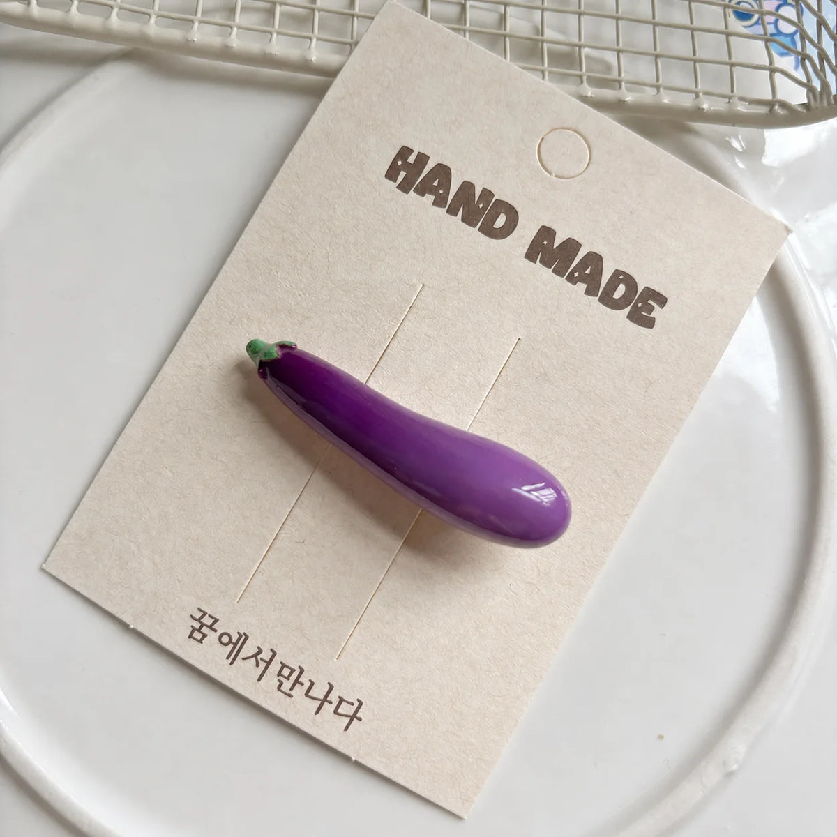 Handmade Resin Vegetable BB Hair Clip – Novelty Accessory Novelty Hair Clip PRIMED Purple