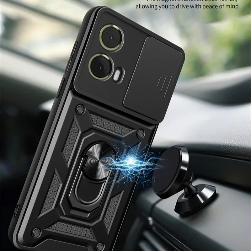 Shockproof Armor Case Motorola Moto G & Edge | Ring Holder Phone Armor Case PRIMED