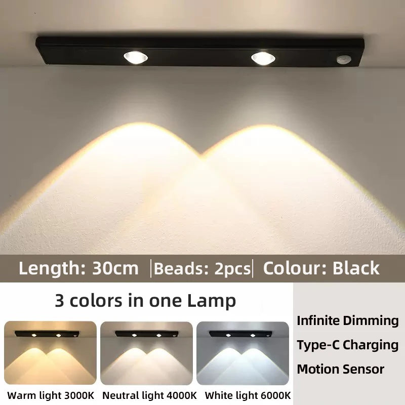 USB Rechargeable Motion Sensor LED Cabinet Light – 4 Sizes