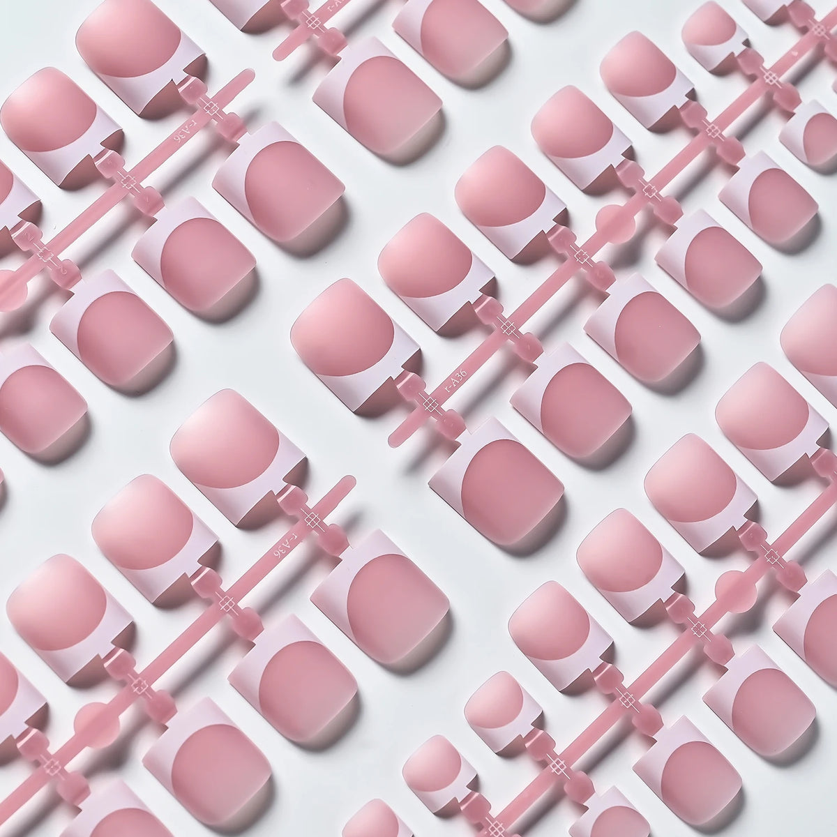 150Pcs Pink French Press-On Toenails – Glossy Nude Full Cover