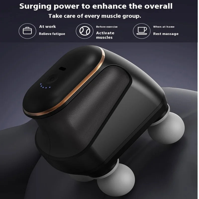 YUKUI 4-Head Massage Gun – 5-Speed Electric Percussion Massager