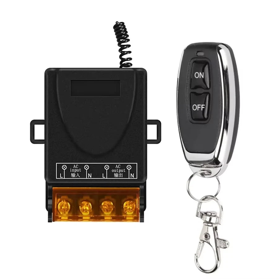 RF 433MHz Wireless Remote Switch 30A Relay 12V–220V Receiver Wireless Relay Switch PRIMED 1 Receiver 1 Remote DC 9-72V
