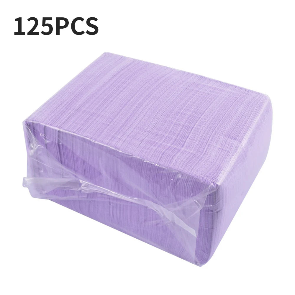 125pcs Disposable Nail Art Table Mats – Waterproof Manicure Pads