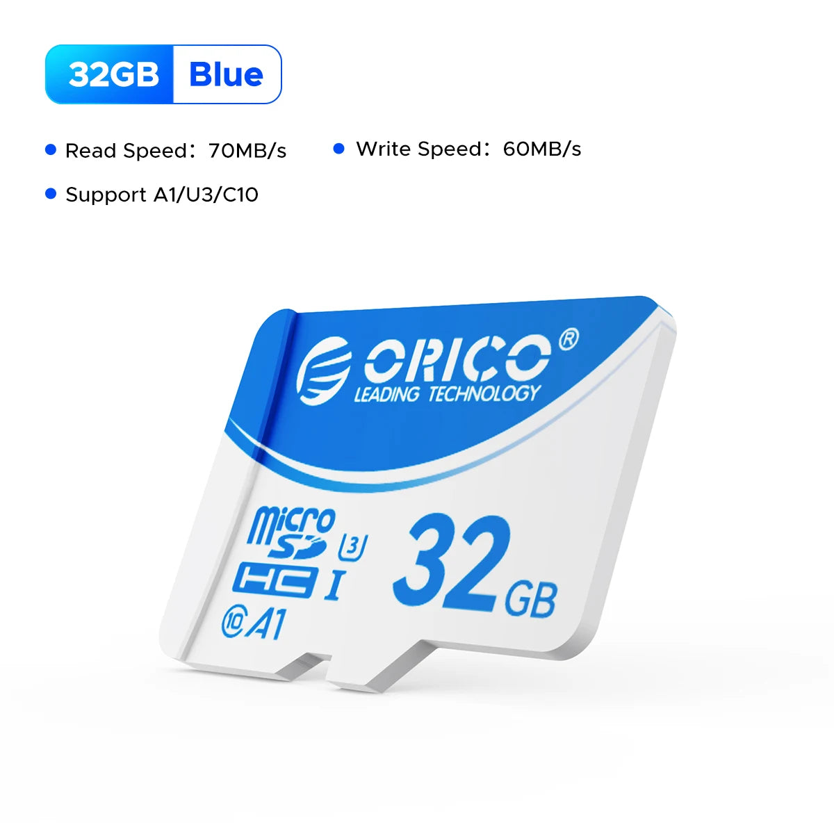 ORICO 128GB microSDXC U3 V30 A1 | 70MB/s 4K UHD Card microSD Memory Card PRIMED 32GB A1 U3 C10 China Mainland