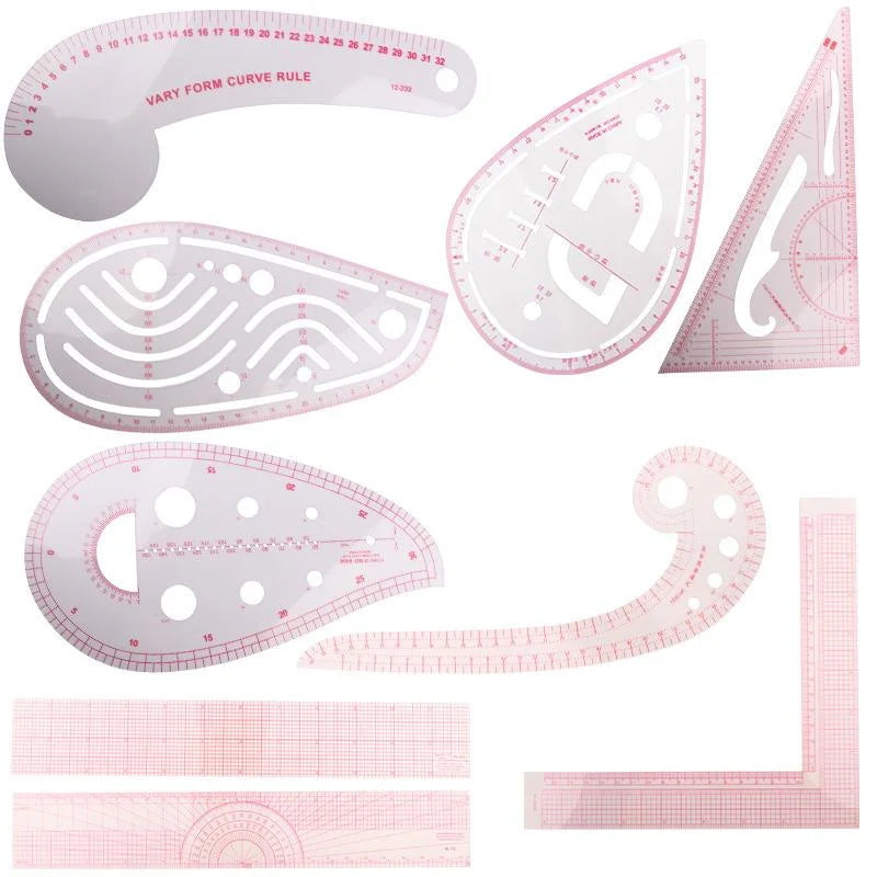 Tailor Measuring Ruler Kit 4–9 Pcs | Sewing Quilting Tools