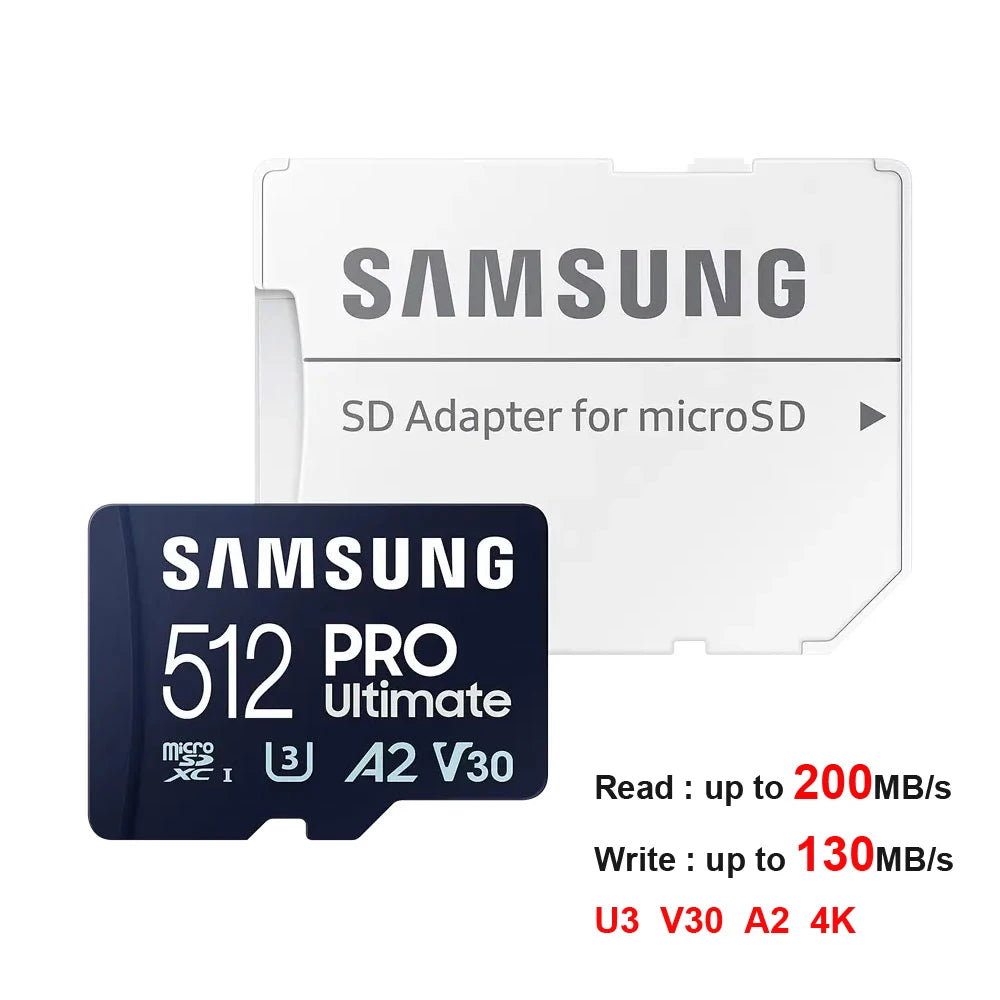 Samsung EVO Plus MicroSD 64GB–512GB U3 V30 A2 4K UHD Card MicroSD Memory Card PRIMED PRO Ultimate 512GB