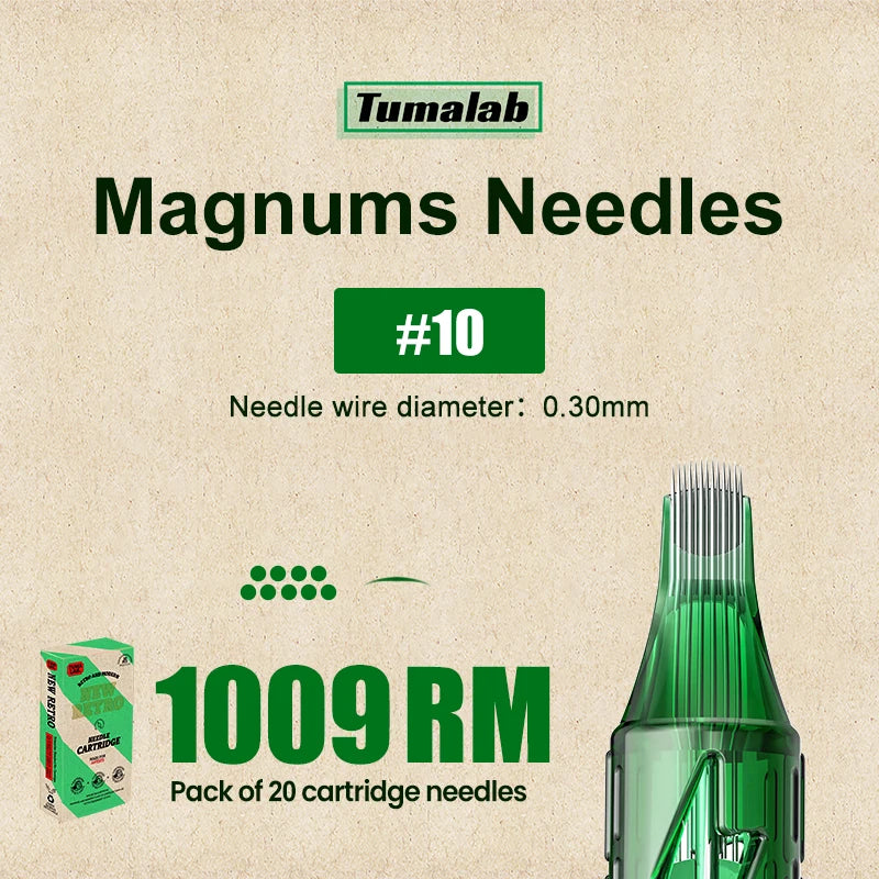 TUMAlab Tattoo Cartridge Needles 20PCS – Stainless Steel