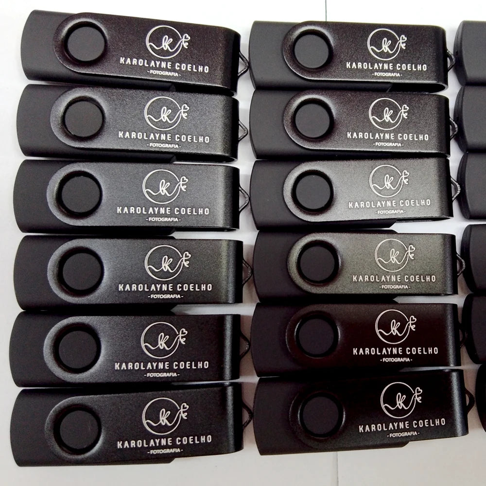 100-Pack Metal USB 2.0 Flash Drives 4–64GB Custom Logo Bulk Bulk USB Flash Drive PRIMED