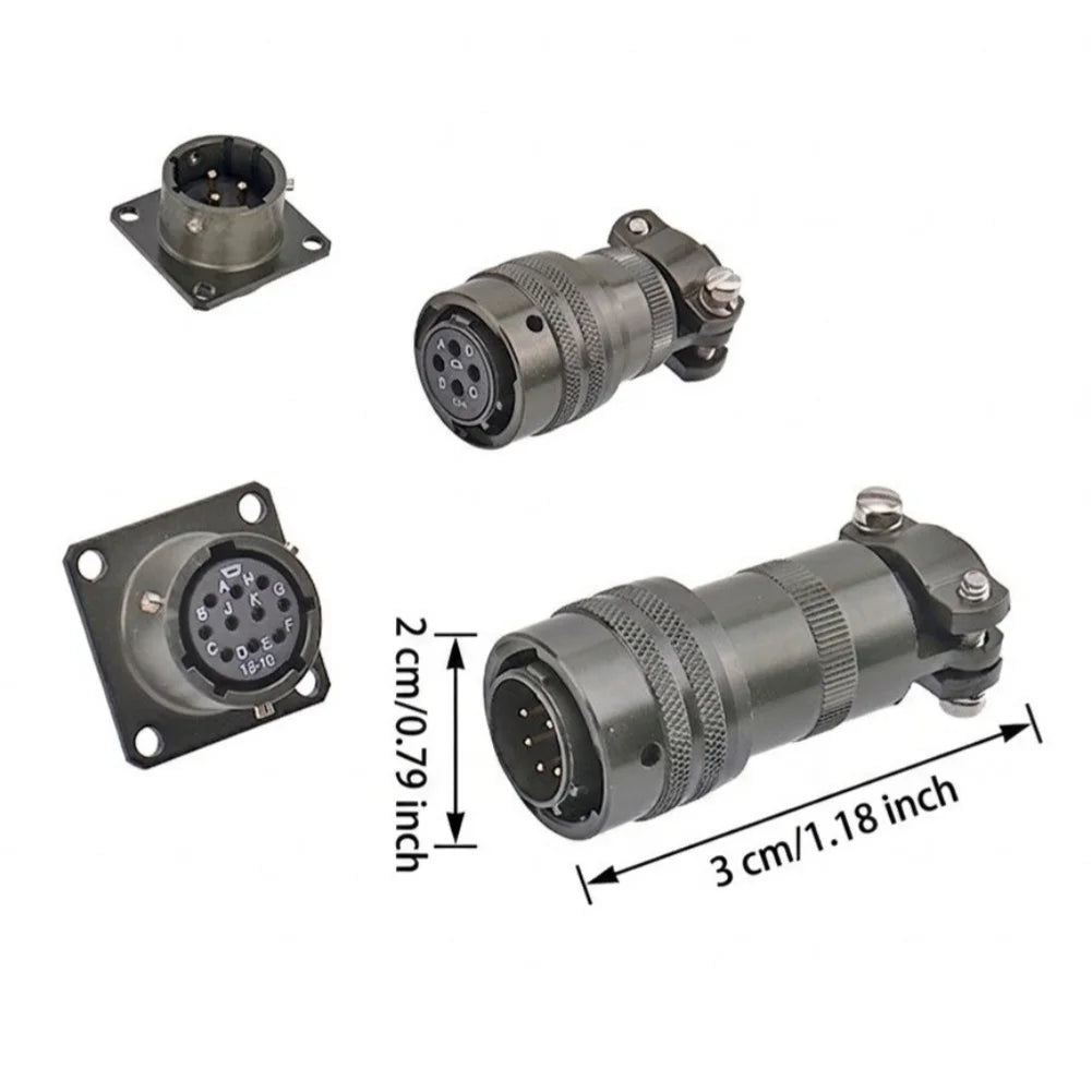 Waterproof Circular Aviation Connector Socket | Gold-Plated Aviation Connector Socket PRIMED